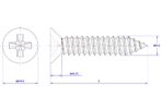 Cross-Recessed-Flat-Head-Self-Tapping-Screw-M1.4X3