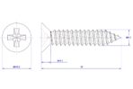 Cross-Recessed-Flat-Head-Self-Tapping-Screw-M1.7X12