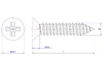 Cross-Recessed-Flat-Head-Self-Tapping-Screw-M1X7