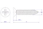 Cross-Recessed-Flat-Head-Self-Tapping-Screw-M2.9X16