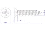 Cross-Recessed-Flat-Head-Self-Tapping-Screw-M3X8