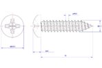 Cross-Recessed-Pan-Head-Self-Tapping-Screw-M1.7X12
