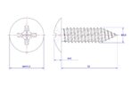 Cross-Recessed-Truss-Head-Self-Tapping-Screw-M4.8X32