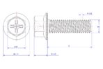 Cross-recessed-hexagon-flange-bolt-serrated-M5X5