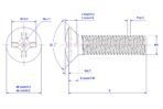Cross-recessed-raised-countersunk-head-screw-M3X8