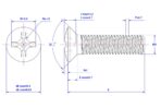 Cross-recessed-raised-countersunk-head-screw-M4X6