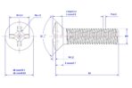 Cross-recessed-raised-countersunk-head-screw-M5X80