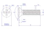 Cross-recessed-raised-countersunk-head-screw-M6X10