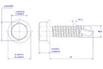 Hex-Flange-Self-Drilling-Screw-M3.9X22