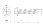 Phillips-hex-flange-Self-Tapping-Screw-M4X30