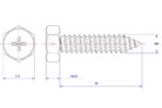 Phillips-hex-head-Self-Tapping-Screw-M4X30