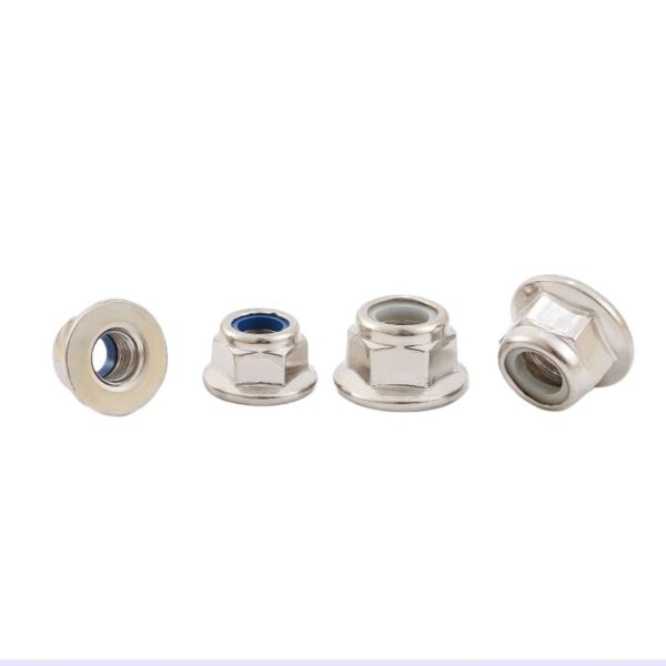 Hexagonal-Flanged-Nylon-Lock-Nut-nickle-1